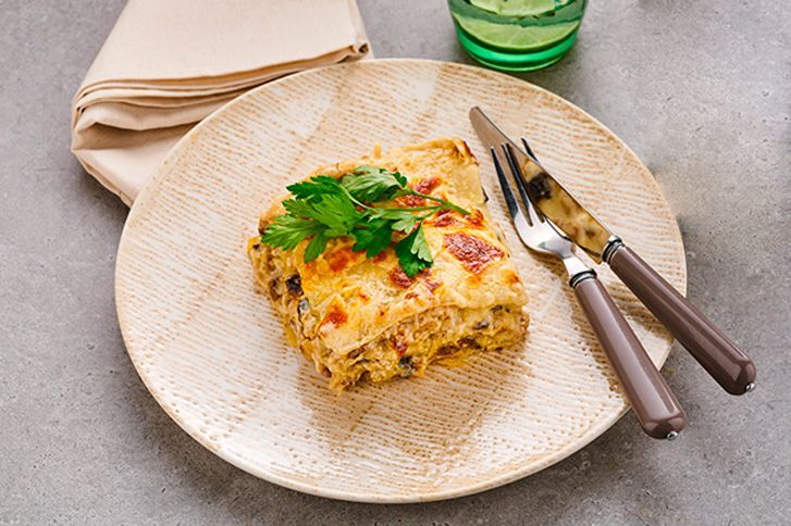 Лазанья с курицей и грибами 2 персоны